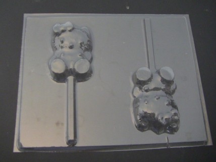 449sp Bye Bye Kitty Large Chocolate or Hard Candy Lollipop Mold